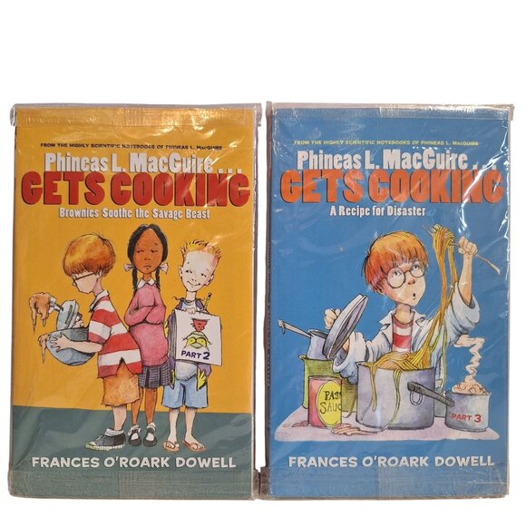 Phineas L MacGuire Gets Cooking Book Lot Part 1 & 2 O'Roark Dowell Sealed New - Picture 1 of 6